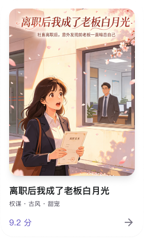 适配短剧IP榜推荐：离职后我成了老板白月光